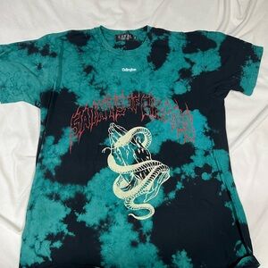 Civil Regime Teal and Black Graphic T-Shirt